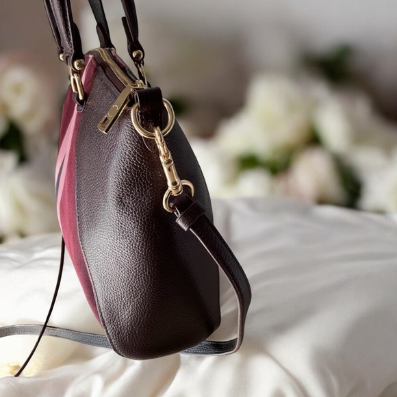 Coach Horse and Carriage Jacquard Prairie Satchel Tote in Oxblood NWOT - Picture 9 of 15